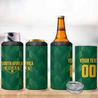 Custom South Africa Cricket 4 in 1 Can Cooler Tumbler SA Protea Woza Nawe