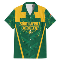 Custom South Africa Cricket Family Matching Mermaid Dress and Hawaiian Shirt SA Protea Woza Nawe