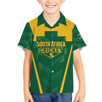 Custom South Africa Cricket Family Matching Summer Maxi Dress and Hawaiian Shirt SA Protea Woza Nawe