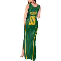 Custom South Africa Cricket Tank Maxi Dress SA Protea Woza Nawe