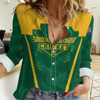 Custom South Africa Cricket Women Casual Shirt SA Protea Woza Nawe
