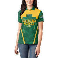 Custom South Africa Cricket Women Polo Shirt SA Protea Woza Nawe