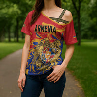 Personalized Republic of Armenia Cross Shoulder Shirt Hayastani Hanrapetut'yun