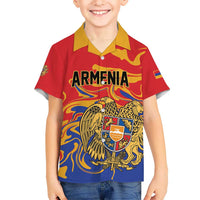 Personalized Republic of Armenia Kid Hawaiian Shirt Hayastani Hanrapetut'yun