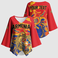 Personalized Republic of Armenia Kimono Sleeve Blouse Hayastani Hanrapetut'yun