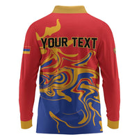 Personalized Republic of Armenia Long Sleeve Polo Shirt Hayastani Hanrapetut'yun