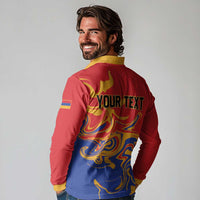 Personalized Republic of Armenia Long Sleeve Polo Shirt Hayastani Hanrapetut'yun