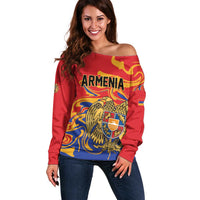Personalized Republic of Armenia Off Shoulder Sweater Hayastani Hanrapetut'yun