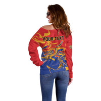Personalized Republic of Armenia Off Shoulder Sweater Hayastani Hanrapetut'yun