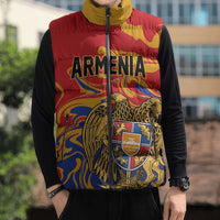 Personalized Republic of Armenia Sleeveless Puffer Jacket Hayastani Hanrapetut'yun