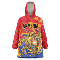 Personalized Republic of Armenia Wearable Blanket Hoodie Hayastani Hanrapetut'yun