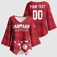 Custom Football 2026 Denmark Kimono Sleeve Blouse Danish Dynamite Go