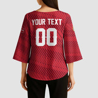 Custom Football 2026 Denmark Kimono Sleeve Blouse Danish Dynamite Go