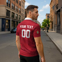 Custom Football 2026 Denmark Zipper Polo Shirt Danish Dynamite Go
