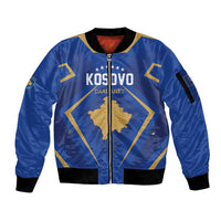 Custom Football 2026 Kosovo Sleeve Zip Bomber Jacket Dardanet Go Glory