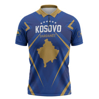 Custom Football 2026 Kosovo Zipper Polo Shirt Dardanet Go Glory
