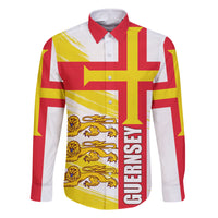 Guernsey Liberation Day Family Matching Long Sleeve Bodycon Dress and Hawaiian Shirt Guernesi Three Lion - Wonder Print Shop