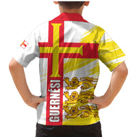 Guernsey Liberation Day Family Matching Mermaid Dress and Hawaiian Shirt Guernesi Three Lion - Wonder Print Shop