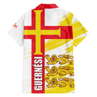 Guernsey Liberation Day Family Matching Tank Maxi Dress and Hawaiian Shirt Guernesi Three Lion - Wonder Print Shop