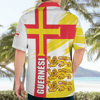 Guernsey Liberation Day Hawaiian Shirt Guernesi Three Lion - Wonder Print Shop