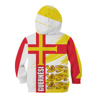 Guernsey Liberation Day Kid Hoodie Guernesi Three Lion - Wonder Print Shop