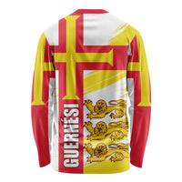 Guernsey Liberation Day Long Sleeve Shirt Guernesi Three Lion - Wonder Print Shop