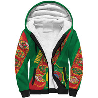 Turkmenistan Flag Day Sherpa Hoodie Turkmenistan Bitaraplygyn watanydyr - Wonder Print Shop