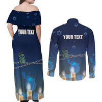 Yom HaShoah 2024 Couples Matching Off Shoulder Maxi Dress and Long Sleeve Button Shirt Holocaust Remembrance Day - Wonder Print Shop