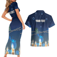 Yom HaShoah 2024 Couples Matching Short Sleeve Bodycon Dress and Hawaiian Shirt Holocaust Remembrance Day - Wonder Print Shop