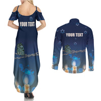 Yom HaShoah 2024 Couples Matching Summer Maxi Dress and Long Sleeve Button Shirt Holocaust Remembrance Day - Wonder Print Shop