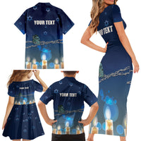 Yom HaShoah 2024 Family Matching Short Sleeve Bodycon Dress and Hawaiian Shirt Holocaust Remembrance Day - Wonder Print Shop