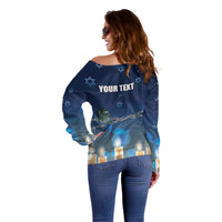 Yom HaShoah 2024 Off Shoulder Sweater Holocaust Remembrance Day - Wonder Print Shop