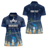 Yom HaShoah 2024 Women Polo Shirt Holocaust Remembrance Day - Wonder Print Shop