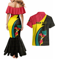 Mozambique Independence Day Couples Matching Mermaid Dress and Hawaiian Shirt Muzambhiki 1975 Anniversary - Wonder Print Shop