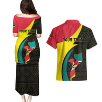 Mozambique Independence Day Couples Matching Puletasi and Hawaiian Shirt Muzambhiki 1975 Anniversary - Wonder Print Shop