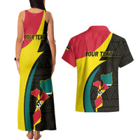 Mozambique Independence Day Couples Matching Tank Maxi Dress and Hawaiian Shirt Muzambhiki 1975 Anniversary - Wonder Print Shop
