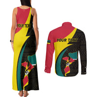 Mozambique Independence Day Couples Matching Tank Maxi Dress and Long Sleeve Button Shirt Muzambhiki 1975 Anniversary - Wonder Print Shop