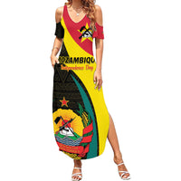 Mozambique Independence Day Family Matching Summer Maxi Dress and Hawaiian Shirt Muzambhiki 1975 Anniversary - Wonder Print Shop