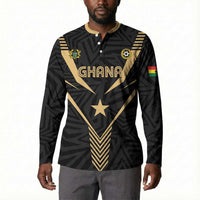 Custom Football 2026 Ghana Button Sweatshirt Black Stars Rise