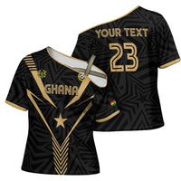 Custom Football 2026 Ghana Cross Shoulder Shirt Black Stars Rise