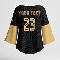 Custom Football 2026 Ghana Kimono Sleeve Blouse Black Stars Rise