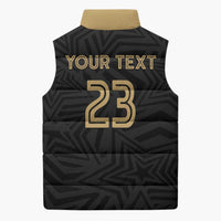 Custom Football 2026 Ghana Sleeveless Puffer Jacket Black Stars Rise
