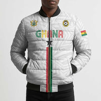 Custom Football 2026 Ghana Bomber Puffer Jacket Black Stars Go Glory