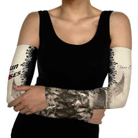 Personalized Kentucky Run For The Rose Arm Sleeves Beige Rose Floral