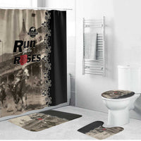 Kentucky Run For The Rose Bathroom Set Beige Rose Floral