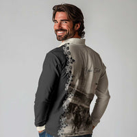 Personalized Kentucky Run For The Rose Long Sleeve Polo Shirt Beige Rose Floral