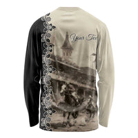 Personalized Kentucky Run For The Rose Long Sleeve Shirt Beige Rose Floral