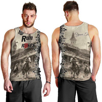 Personalized Kentucky Run For The Rose Men Tank Top Beige Rose Floral