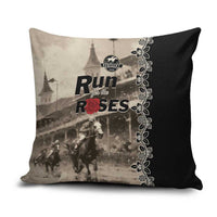 Kentucky Run For The Rose Pillow Cover Beige Rose Floral