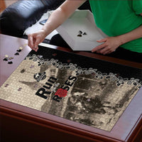 Kentucky Run For The Rose Puzzle Beige Rose Floral